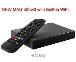 Mag 520w3 Avec Double Bande Intégrée Wi-fi Infomir Iptv Set Top Tv Box 4k 420