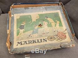 Marklin Large Spinning Tops Set With Original Box, Allemagne, C. Années 1920