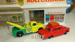 Matchbox G-1 Service Station Gift-set 1968 Top In Box Mit Rotem Fiat