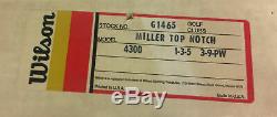 Nouveau Dans La Boîte Vintage Wilson Top Notch À Droite Johnny Miller 4300 Golf Club Set Complet