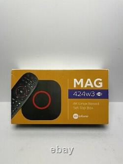 Nouveau! Infomir Mag424w3 Uhd Set-top Box Avec Support 4k Brand New