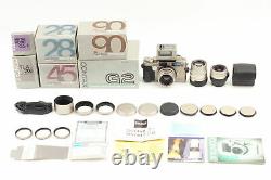 Set Parfait Top Mint En Boîte Contax G2 28 45 90 3 Objectif Tla200 Caméra De Film Japon
