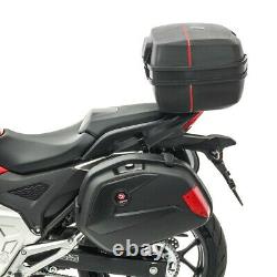 Set Scb8 Panniers De Moto + Rack + Top Box Bagtecs