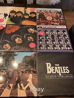 The Beatles Wood Roll Top Vinyl Lp Storage Box W Book 14 Set De Disques Scellés #2281