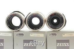 Top Box Mint Dans Contax 3lens Set 28mm F / 2.8 45mm F / 2 90mm F / 2.8 G1 G2 Japon