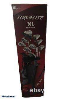 Top Flite XL 13 Piece Golf Set Hommes Ensemble Complet Stand Bag Dans Orig Box Free Ship