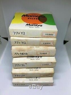 Top Mint Dans Boxmamiya 77mm Y2 Yg O2 Uv Sl Filtre Nd16 6 Set Pour Rb67 Japan Rz