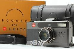 Top Mint Dans L'encadré Leica Minilux Noir Zoom Bogner Set Étui En Cuir En Provenance Du Japon