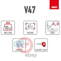 Traduisez ce titre en français : Ensemble GIVI de top-case V47N, plaque SR1118 E251 Honda CB 1100 2013-2014.