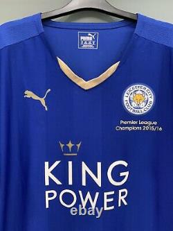 Véritable Puma Leicester City XL Shirt Champions 2015 2016 Box Set Lcfc Top Vardy