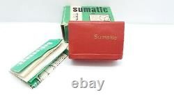 Vintage Miniature Alarm Clock Ruhla Sumatic Ensemble Complet Leather Box Top Condition