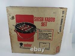 Weber Shish Kebab Set S-26 With Box(damaged) Vintage Kettle Grill Top